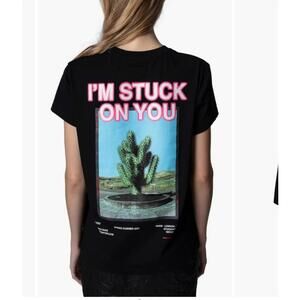 Zadig & Voltaire I'm Stuck On You Cotton Graphic Tee